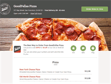 Tablet Screenshot of goodfellaspizzasf.com